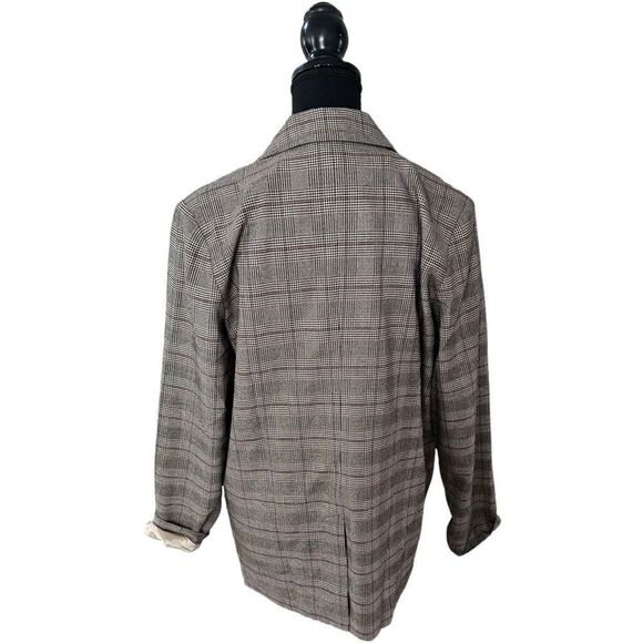 Lspace X Tessa Brooks Nadia Blazer New Size Medium Plaid brown black - Picture 3 of 9
